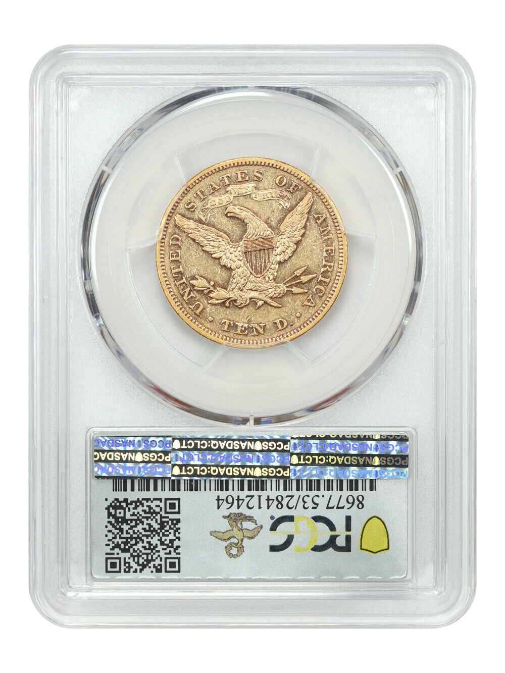 1877 $10 PCGS AU53 ex: D.L. Hansen