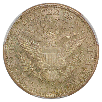 1893-S 50c PCGS/CAC MS65 ex: D.L. Hansen