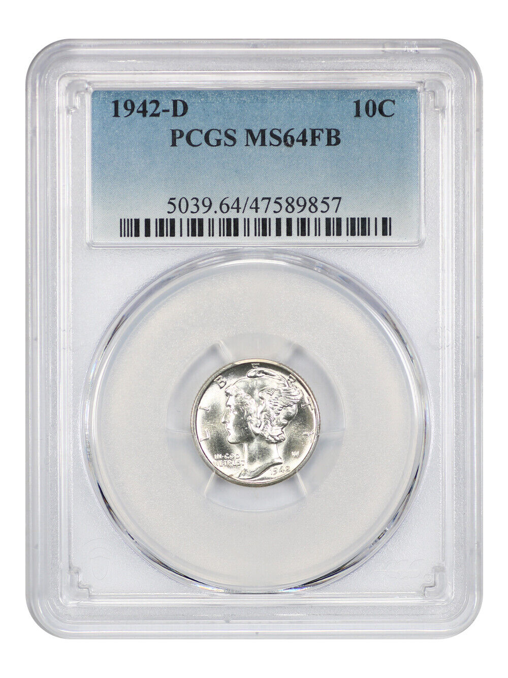 1942-D 10C PCGS MS64FB