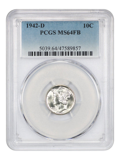 1942-D 10C PCGS MS64FB