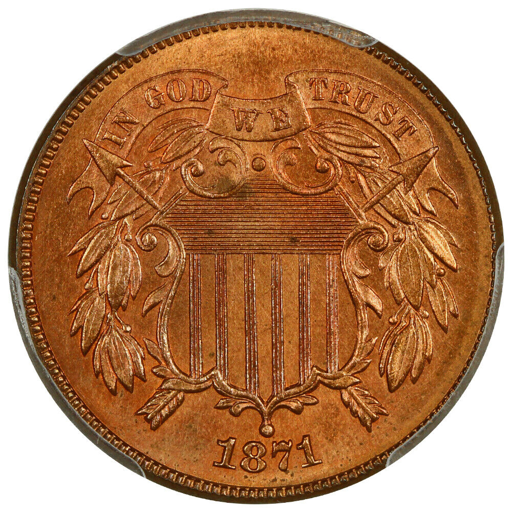 1871 2C PCGS MS66RD ex: D.L. Hansen