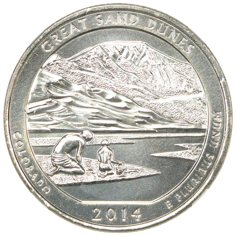 2014-P 25C Great Sand Dunes NP NGC MS68 - Type 1 - Clad