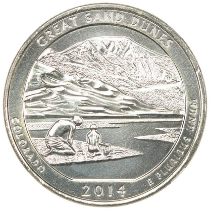 2014-P 25C Great Sand Dunes NP NGC MS68 - Type 1 - Clad