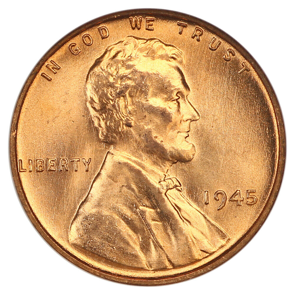 1945 1C NGC MS67RD - Lincoln Cent (Wheat Reverse)