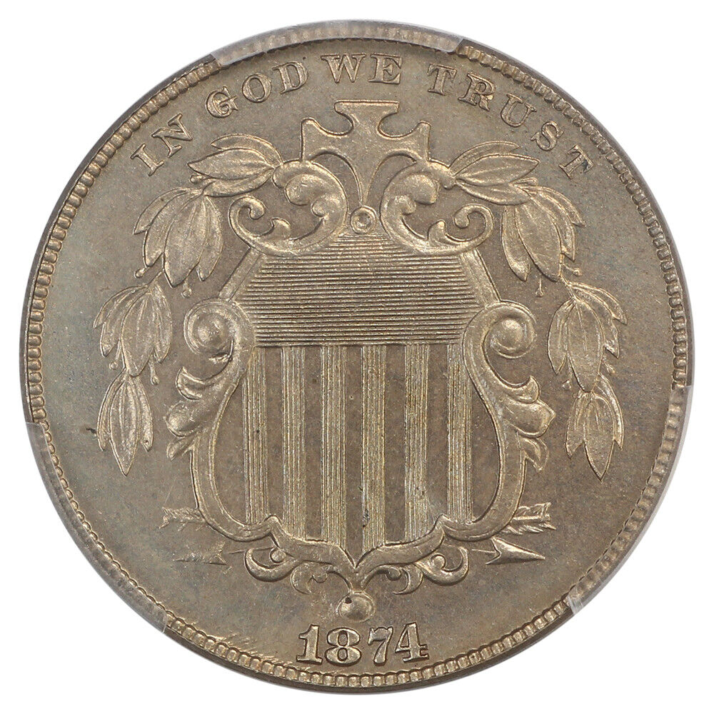 1874 5C PCGS PR65 - Shield Nickel