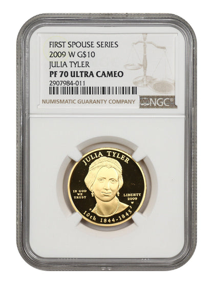 2009-W $10 Julia Tyler NGC PR70DCAM