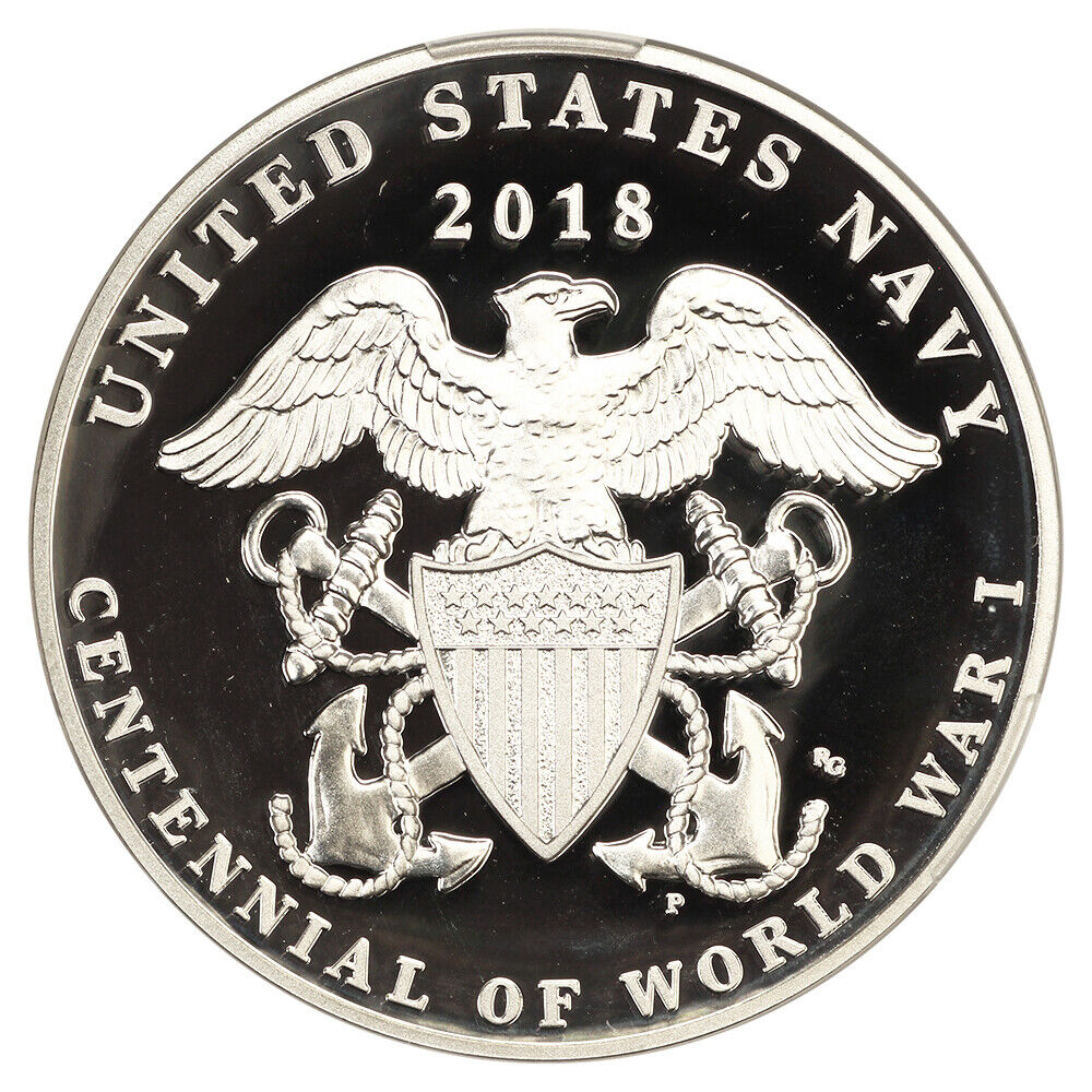 2018-P Medal WWI Centennial CACG PR69DCAM (Navy) - U.S. Mint Medals