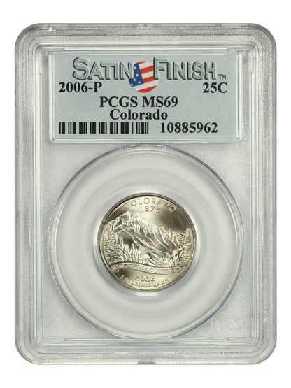 2006-P 25C Colorado PCGS SP69 (Satin Finish) - Washington 50 States Quarters