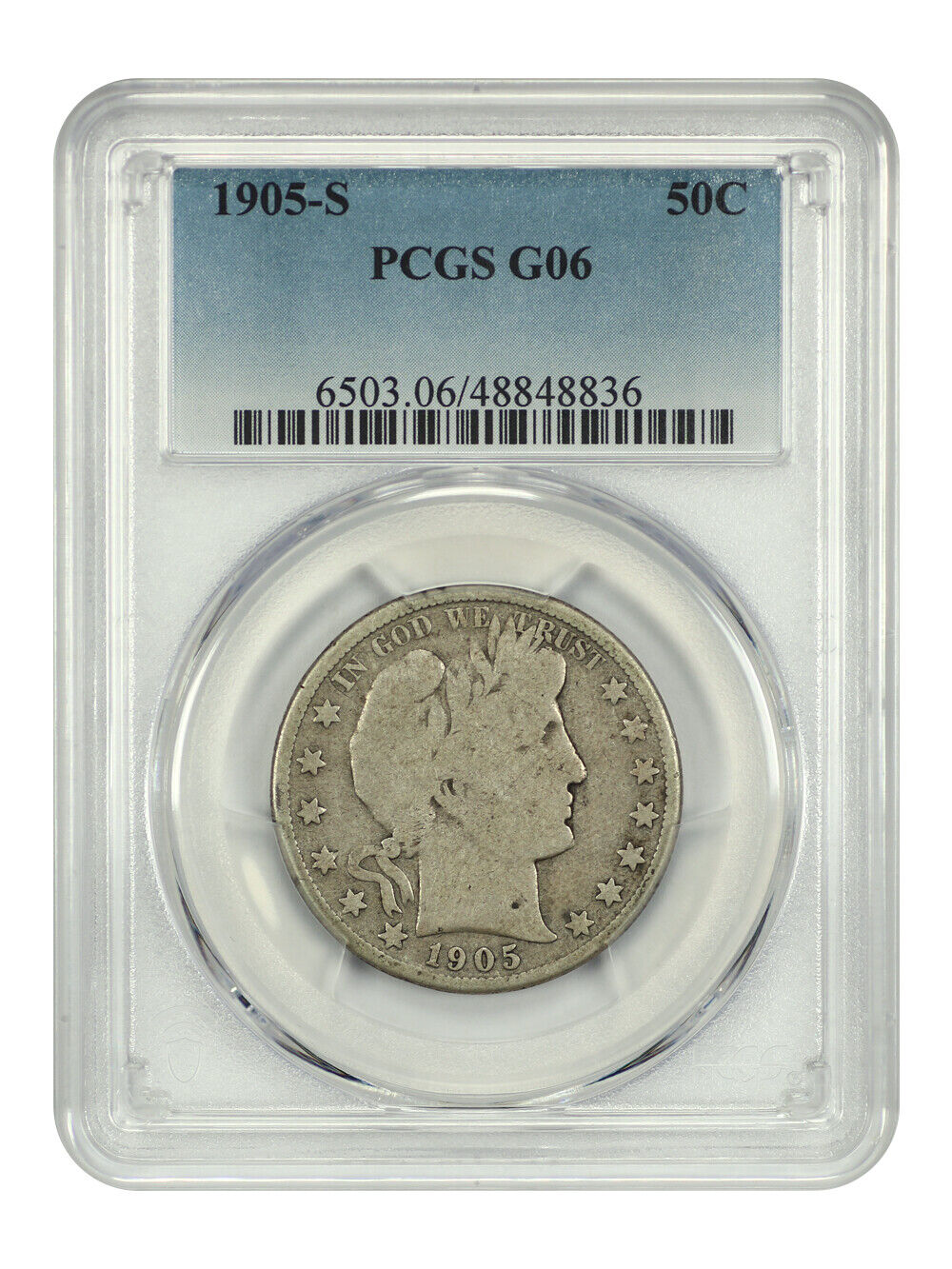 1905-S 50C PCGS G6