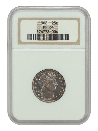 1902 25C NGC PR64 - Barber Quarter