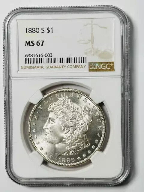 1880 S Morgan Silver Dollar NGC MS-67 White Morgan!