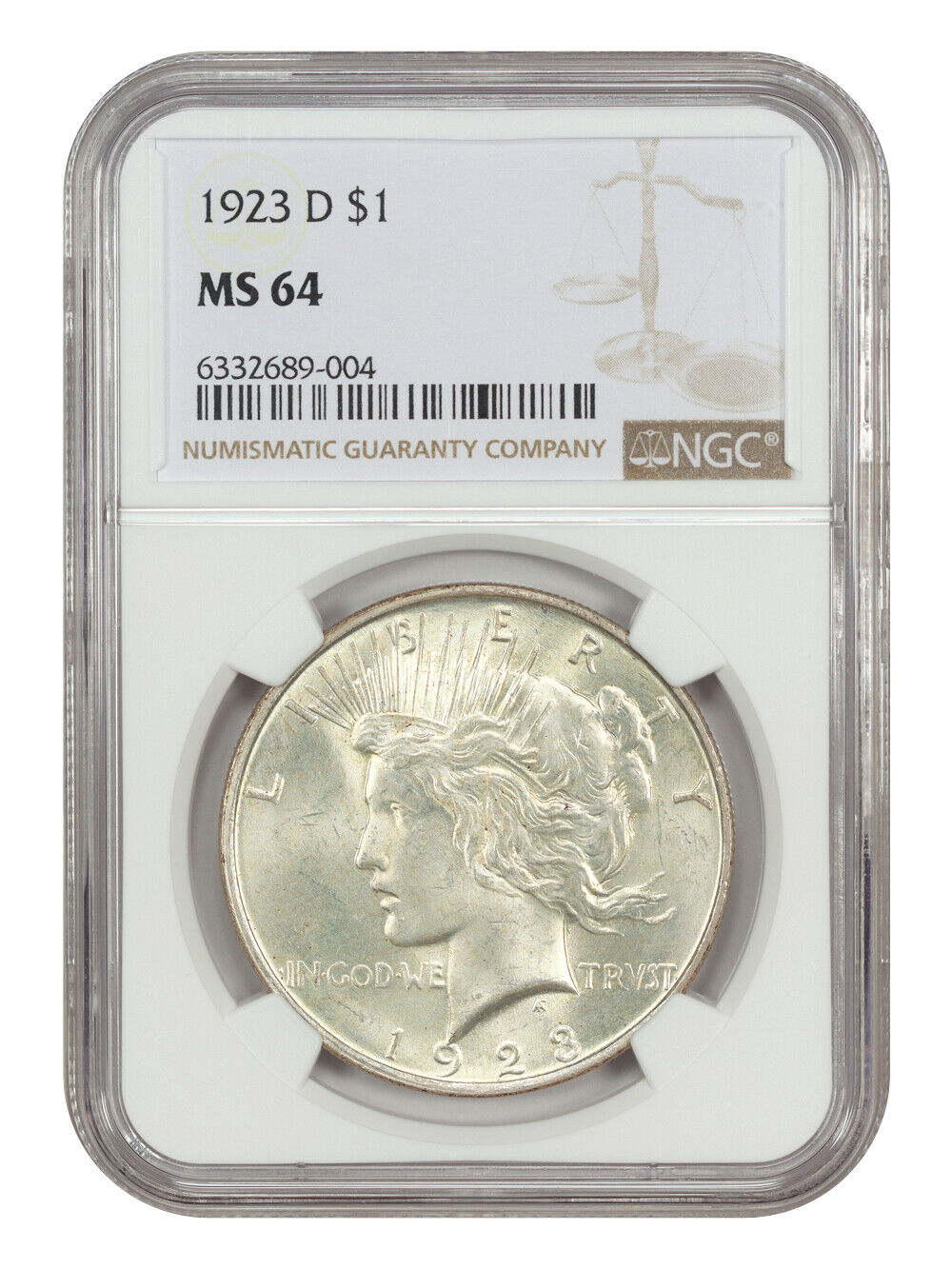 1923-D $1 NGC MS64 - Peace Dollar