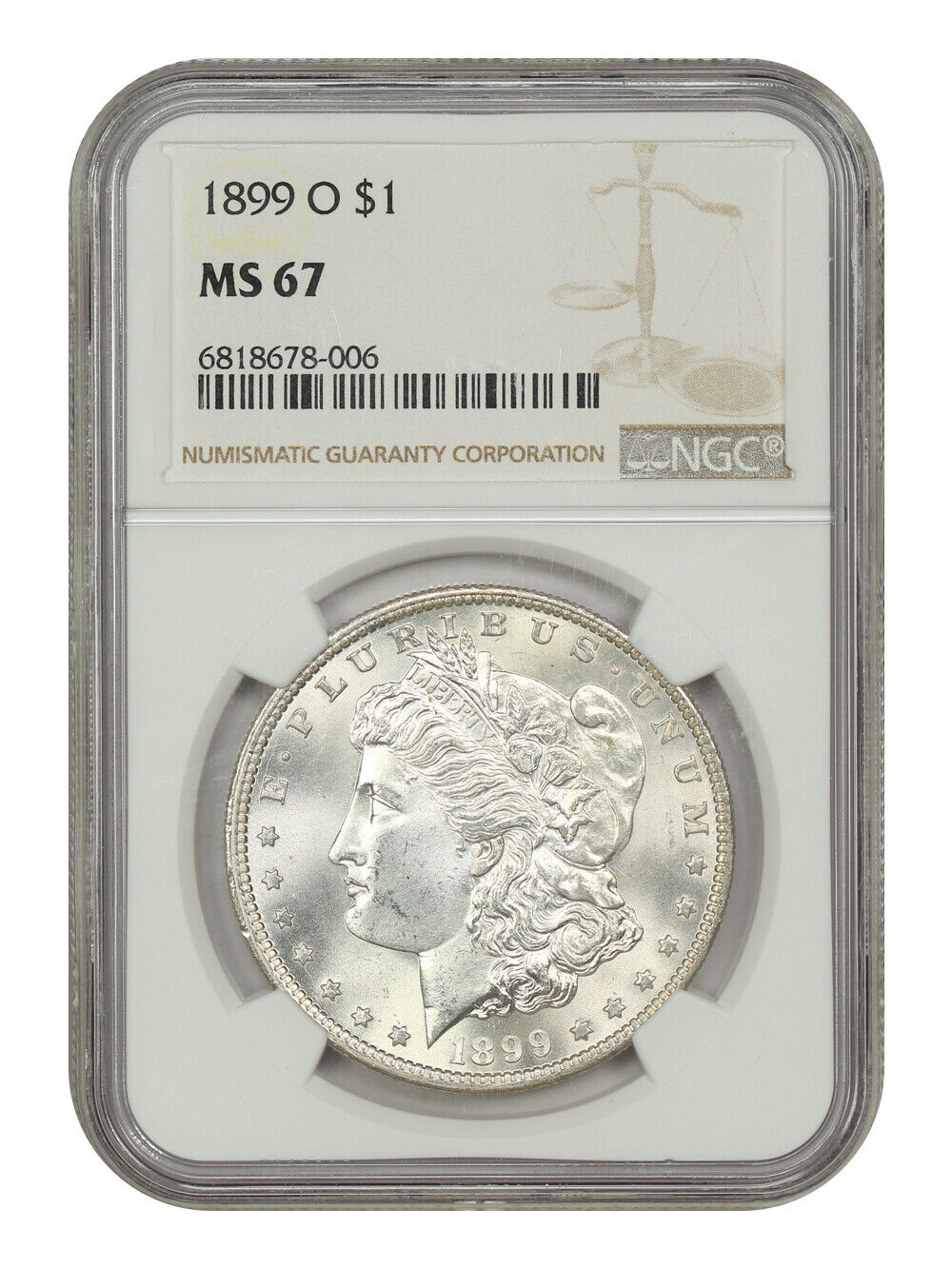 1899-O $1 NGC MS67 - Morgan Dollar