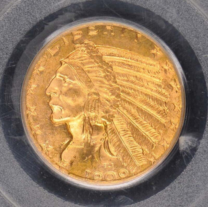 1909-D $5 Indian Head PCGS MS65