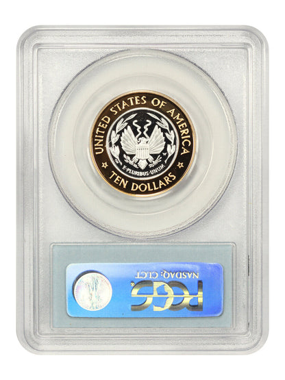 2000-W Library of Congress $10 PCGS Proof 69 DCAM (Bimetallic)