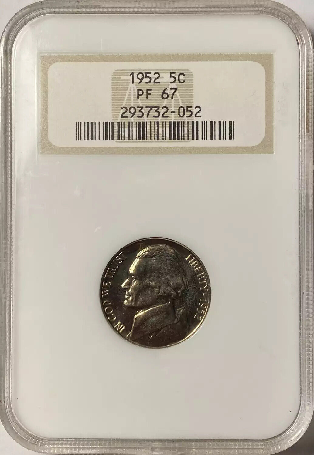 1952 P Nickel Jefferson NGC PF-67