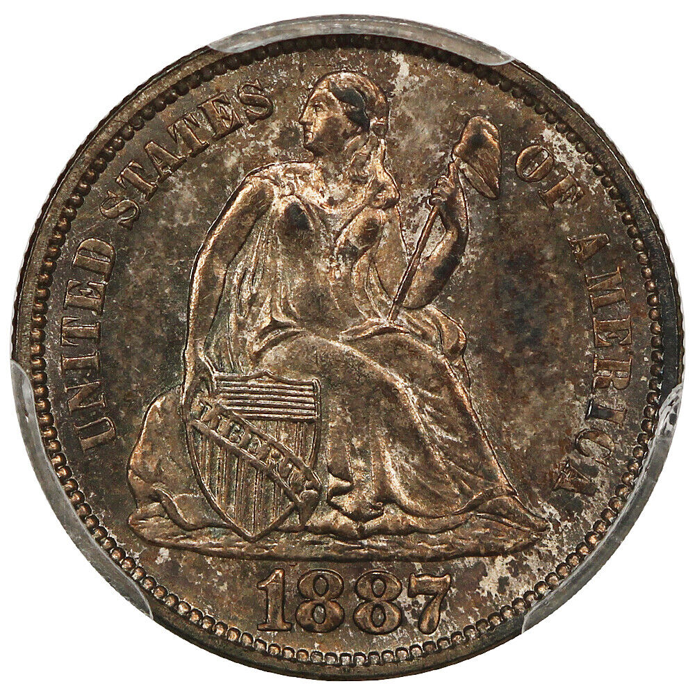 1887-S 10C PCGS MS66 ex: D.L. Hansen