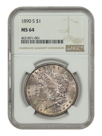 1890-S $1 NGC MS64 - Morgan Dollar