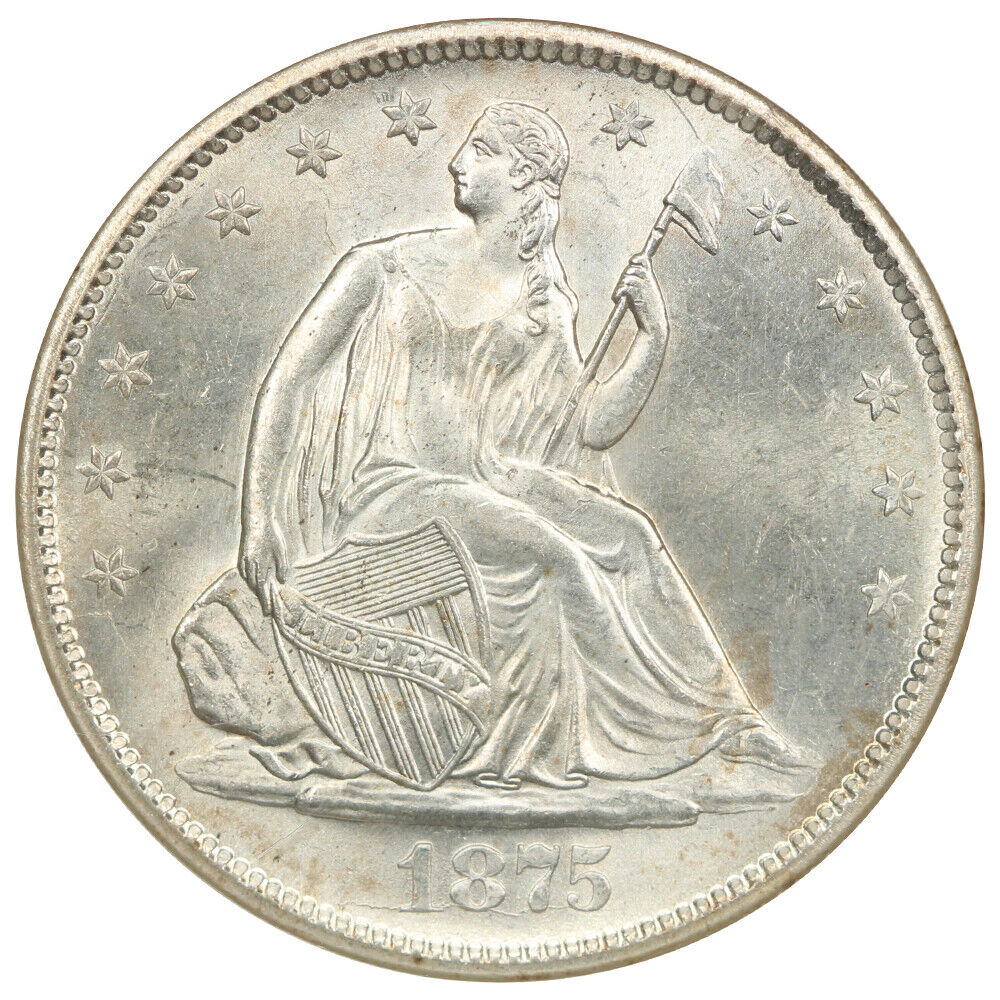 1875-S 50C NGC MS64 - Liberty Seated Half Dollar