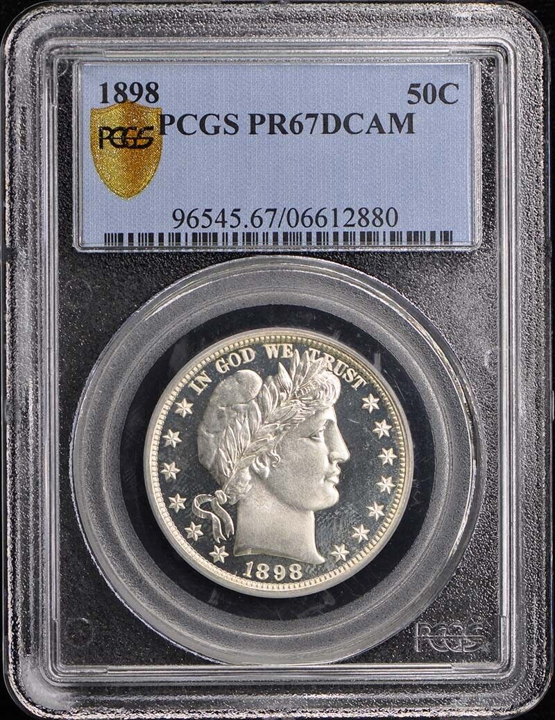 1898 50C Barber Half Dollar PCGS PR67DCAM