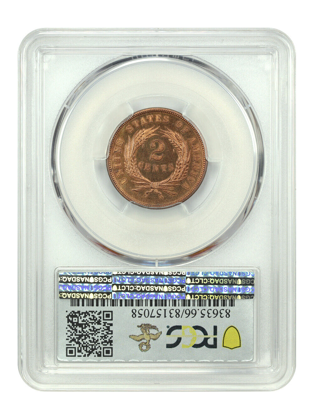 1867 2C PCGS PR66RD CAM ex: D.L. Hansen