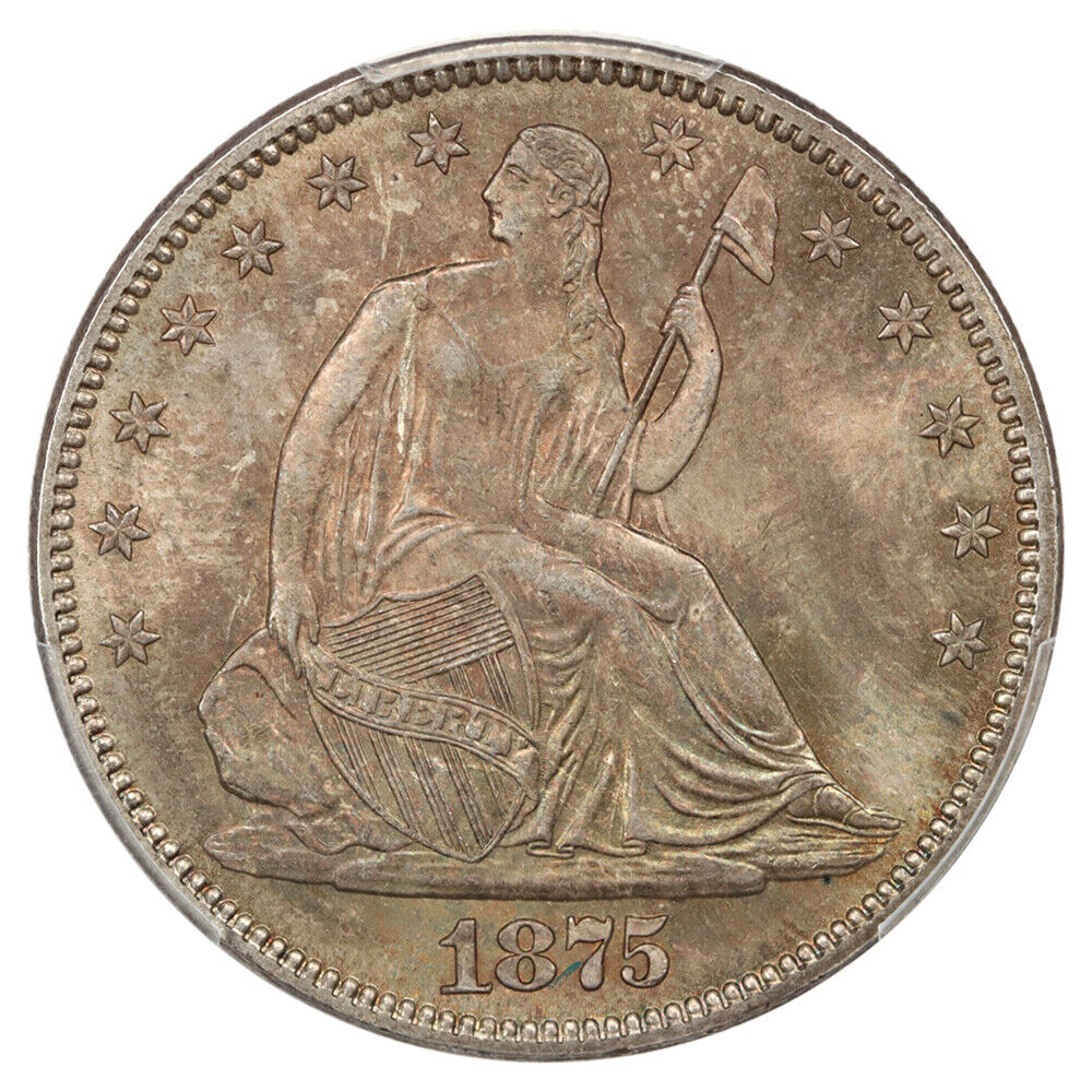 1875 50C PCGS/CAC MS65+