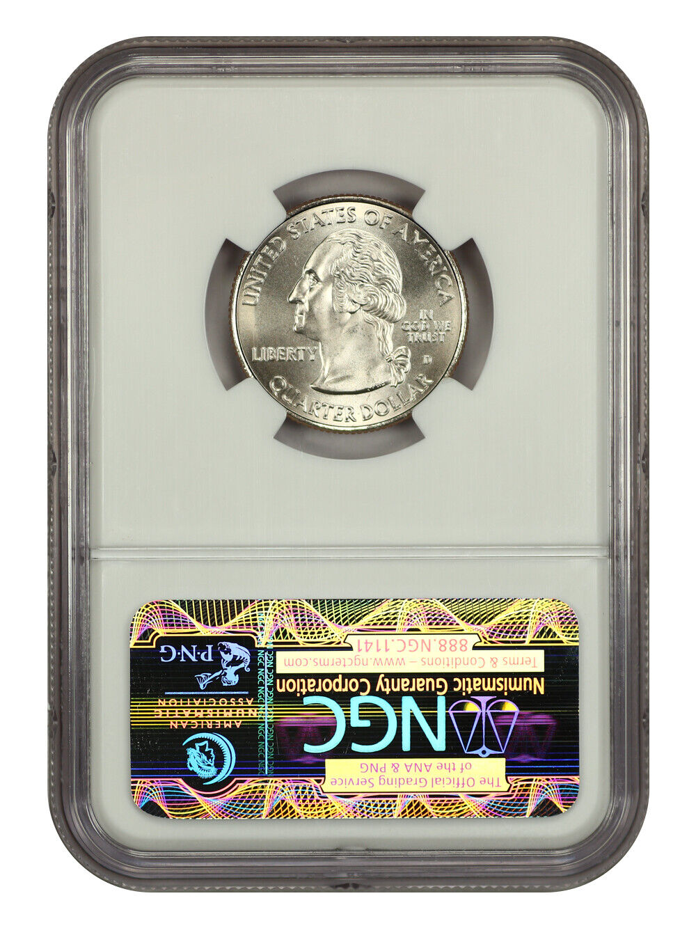 2009-D 25C American Samoa NGC SP69 (Satin Finish) - Type 1, Clad