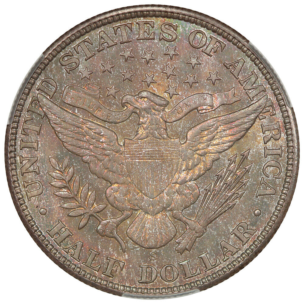 1904-S 50C CACG MS66 ex: D.L. Hansen - Barber Half Dollar - Deep, Complex Toning