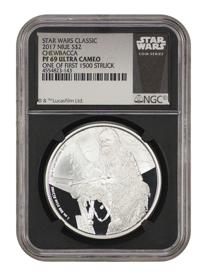 Niue: 2017 Star Wars Chewbacca $2 NGC Proof 69 UCAM (One of First 1500 Struck)