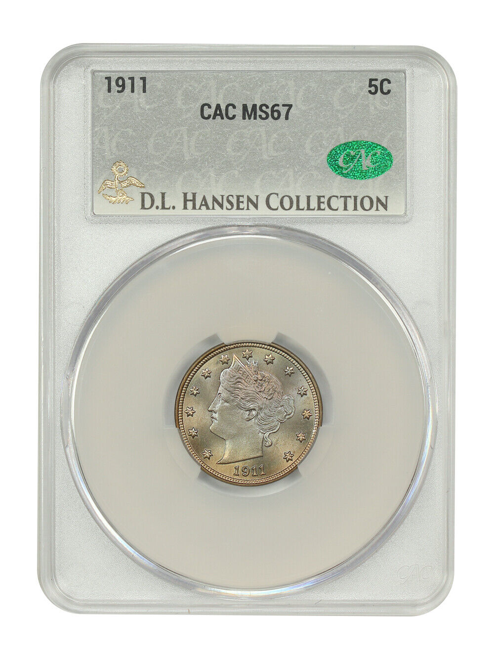 1911 5C CACG MS67 ex: D.L. Hansen/Pogue - Liberty Nickel