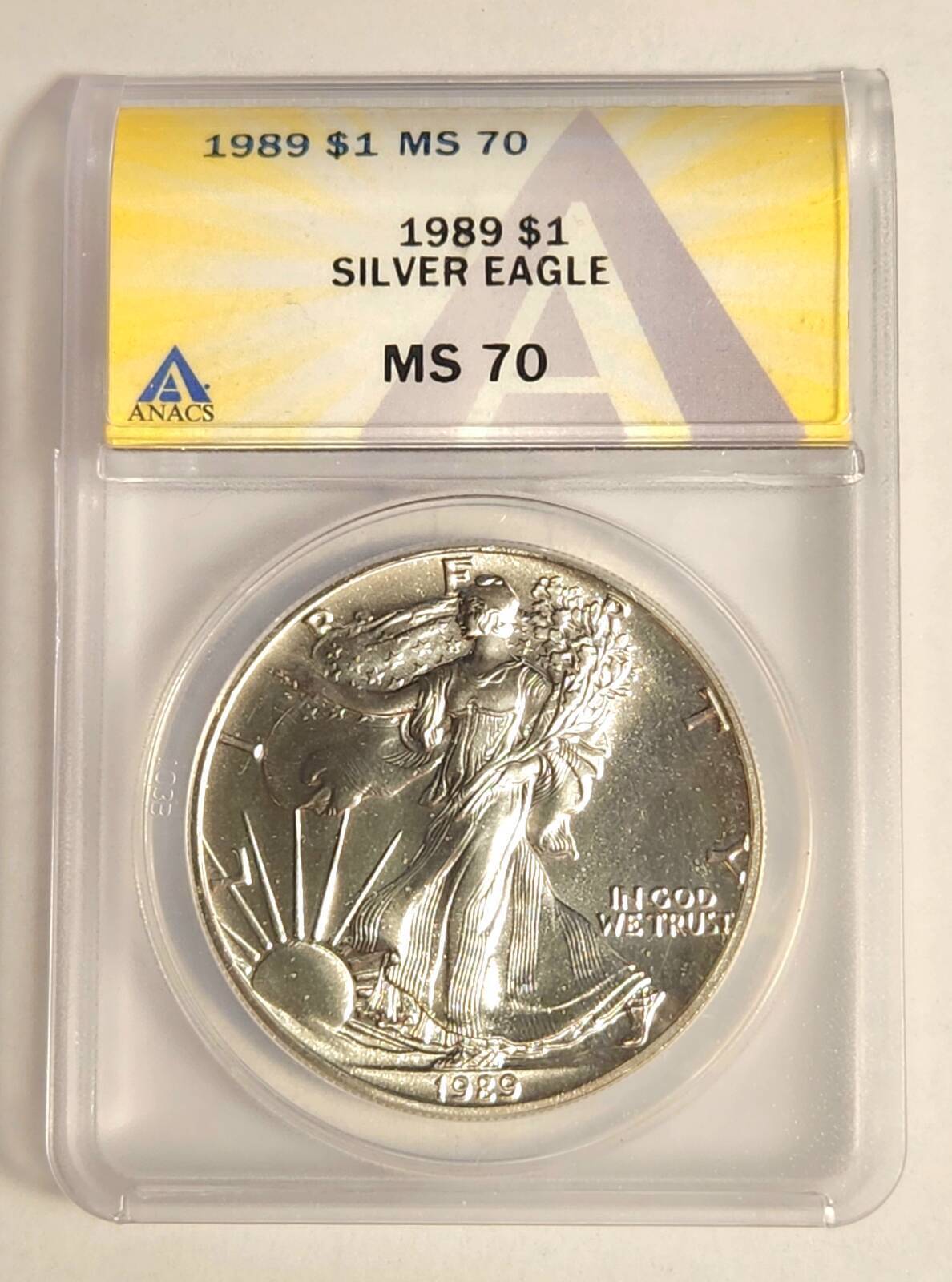 1989 P ANACS MS-70 - SILVER EAGLE