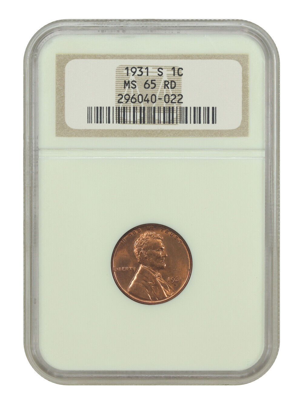 1931-S 1C NGC MS65RD - Lincoln Cent (Wheat Reverse) - Elite Key Date