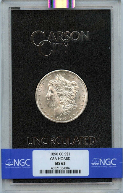 1890-CC Morgan Dollar GSA HOARD S$1 NGC MS63