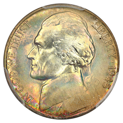 1945-P 5c PCGS MS67 FS ex: D.L. Hansen