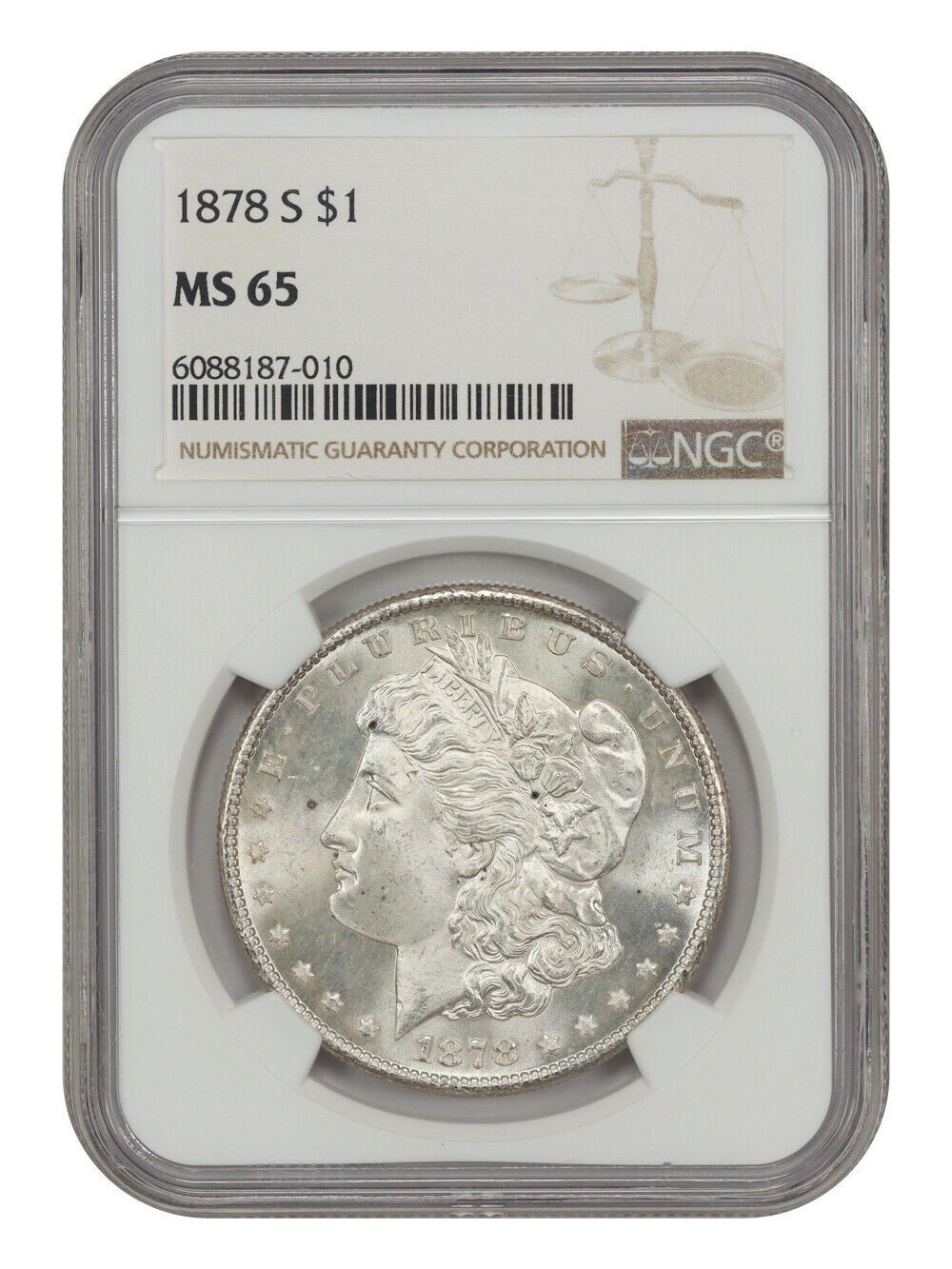 1878-S $1 NGC MS65 - Morgan Dollar