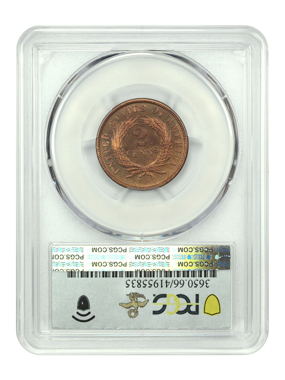 1872 2C PCGS PR66RD ex: D.L. Hansen