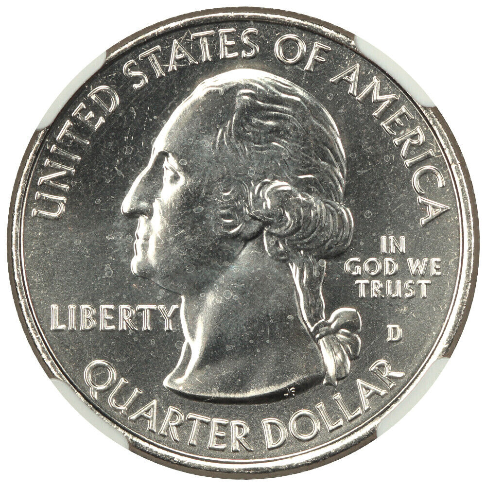 2011-D 25C Chickasaw NP NGC MS68 - Type 1 - Clad