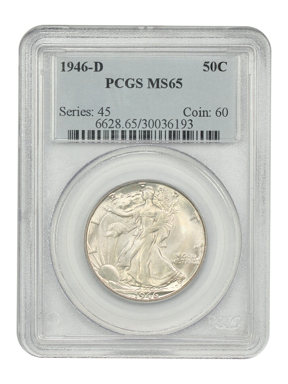 1946-D 50C PCGS MS65 - Walking Liberty Half Dollar