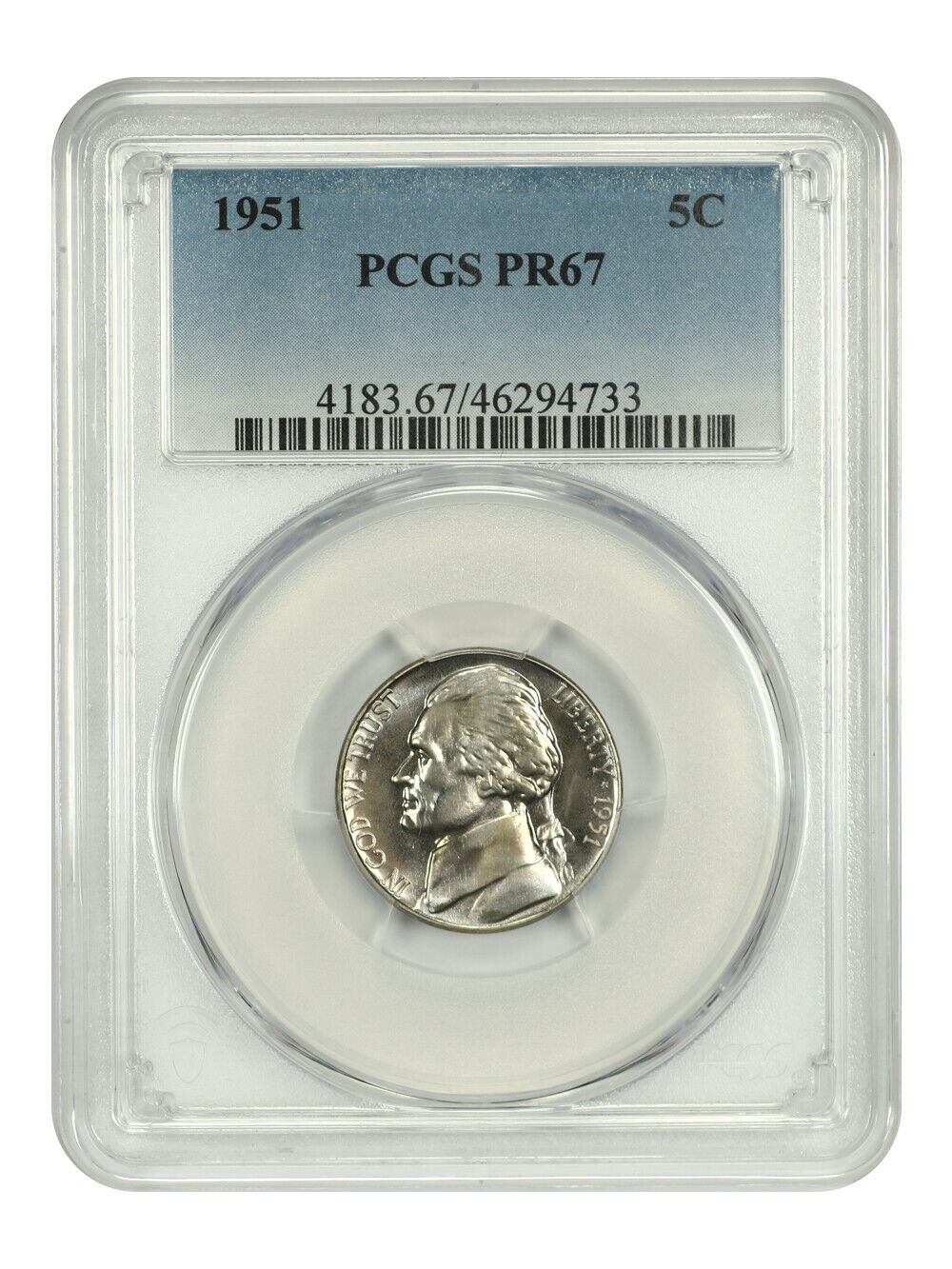 1951 5C PCGS PR67 - Jefferson Nickel