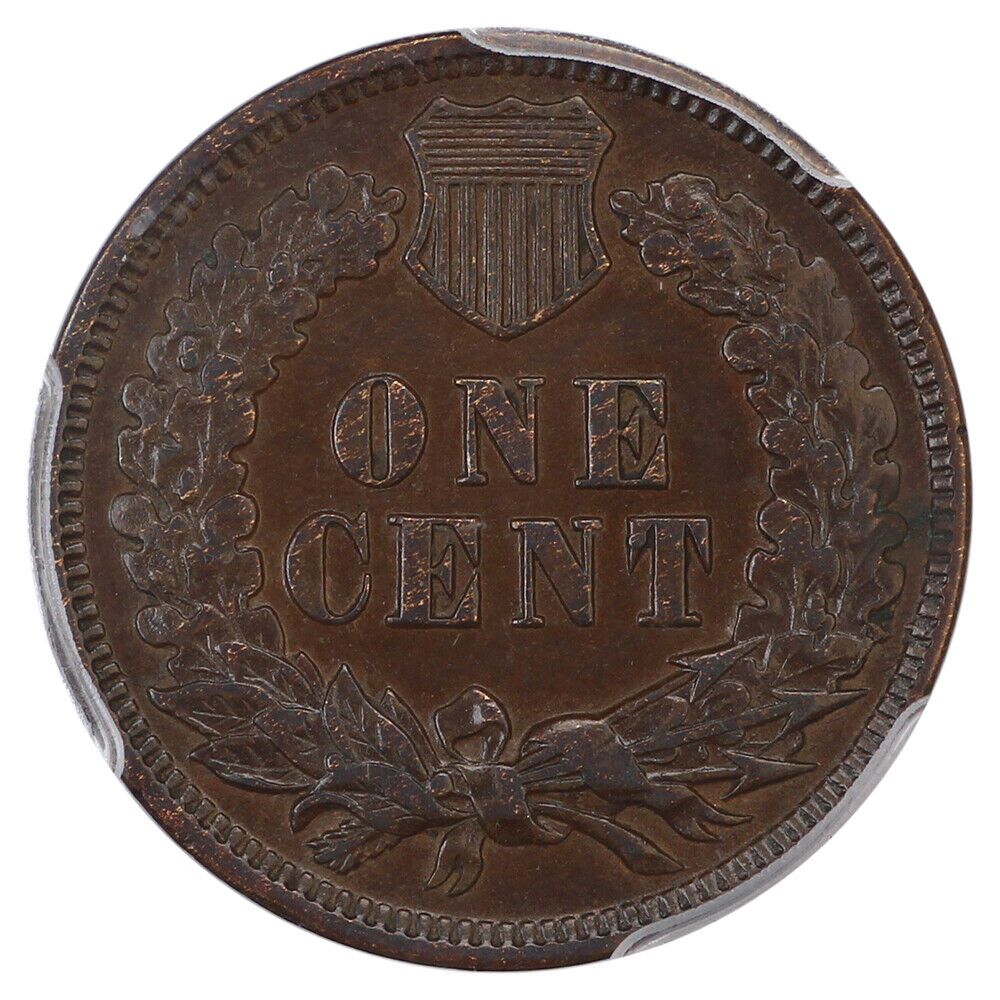 1873 1C PCGS AU50 (Open 3) - Indian Cent - Slightly Better Date