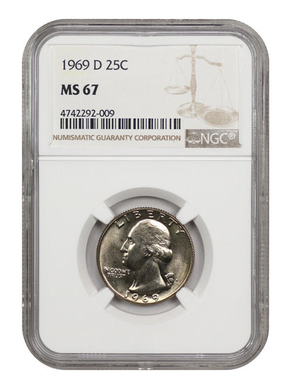 1969-D 25C NGC MS67