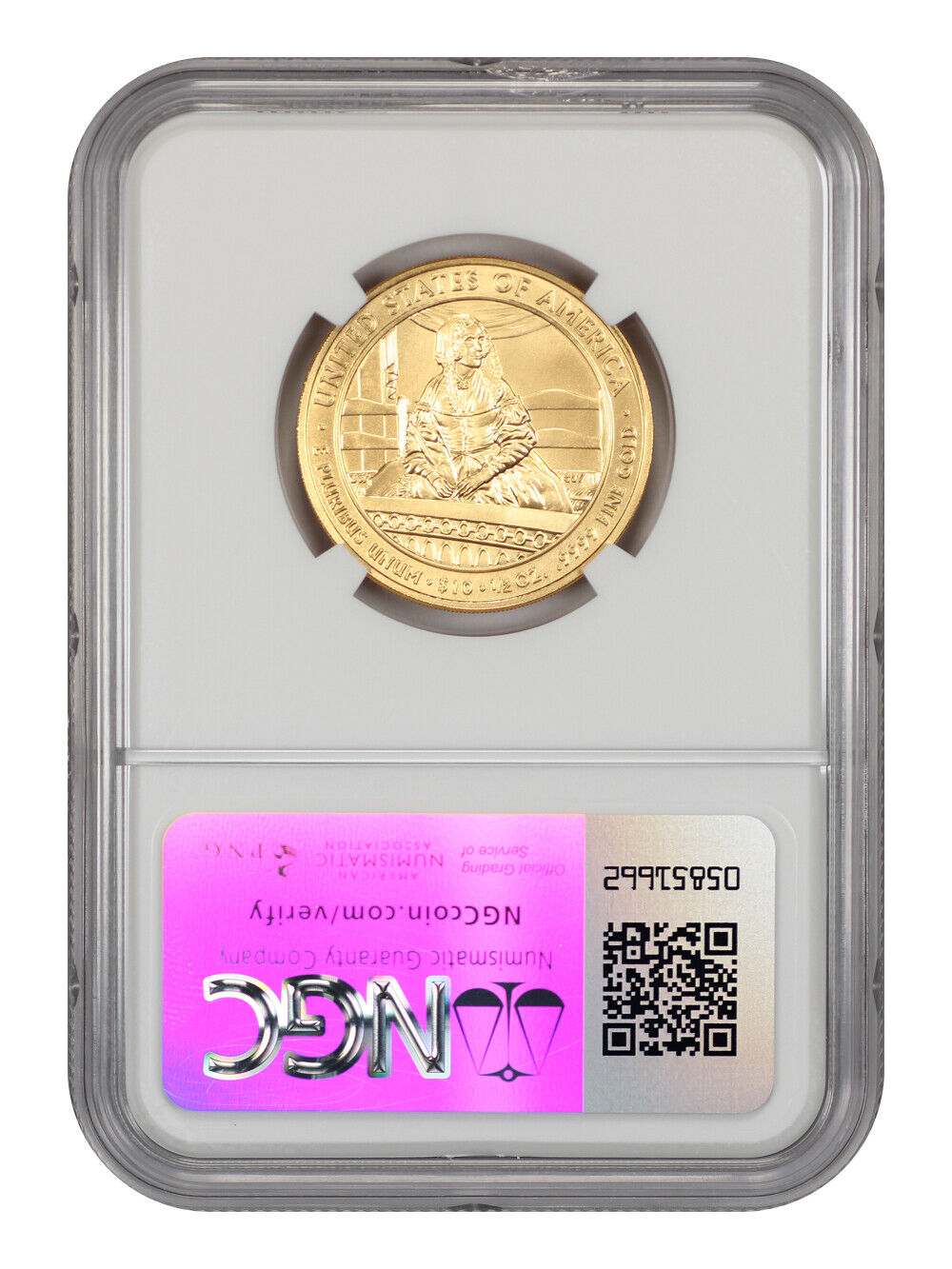 2010-W $10 Jane Pierce NGC MS70