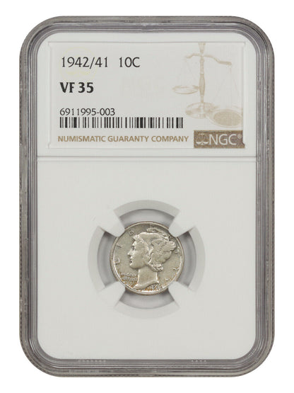 1942/1 10C NGC VF35 - Mercury Dime