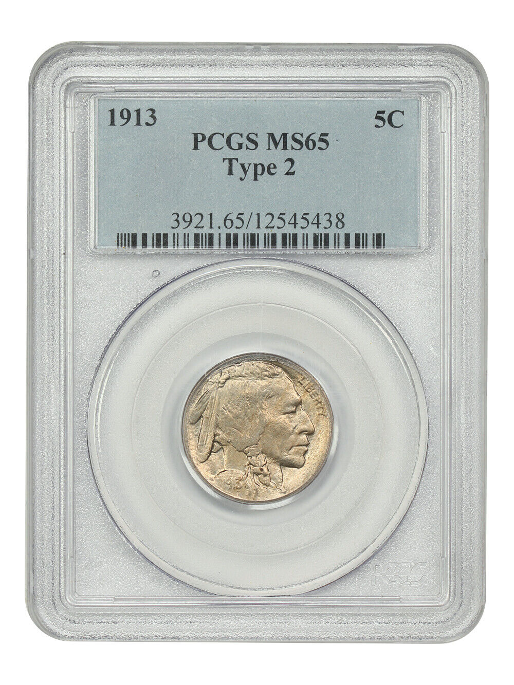 1913 5C PCGS MS65 (Type 2) - Buffalo Nickel