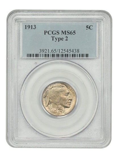 1913 5C PCGS MS65 (Type 2) - Buffalo Nickel