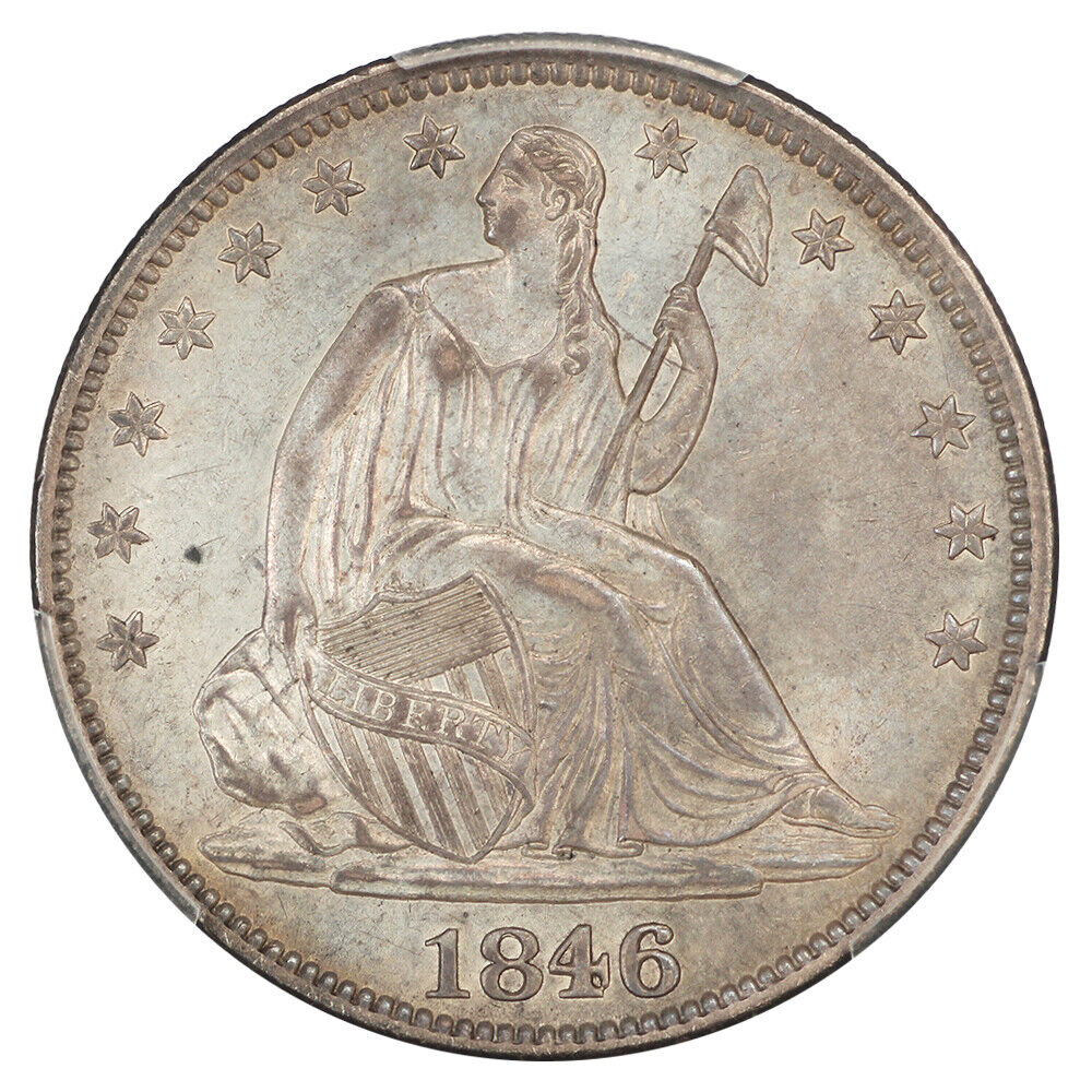 1846 50C PCGS MS60 ex: D.L. Hansen - Liberty Seated Half Dollar - Popular Date