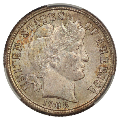 1908-O 10C CACG MS66 ex: D.L. Hansen - Barber Dime