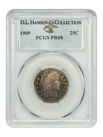 1909 25C PCGS PR68 ex: D.L. Hansen