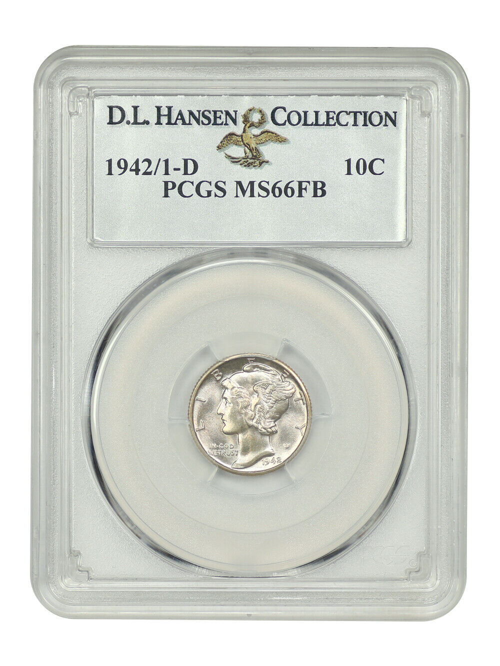 1942/1-D 10C PCGS MS66FB ex: D.L. Hansen