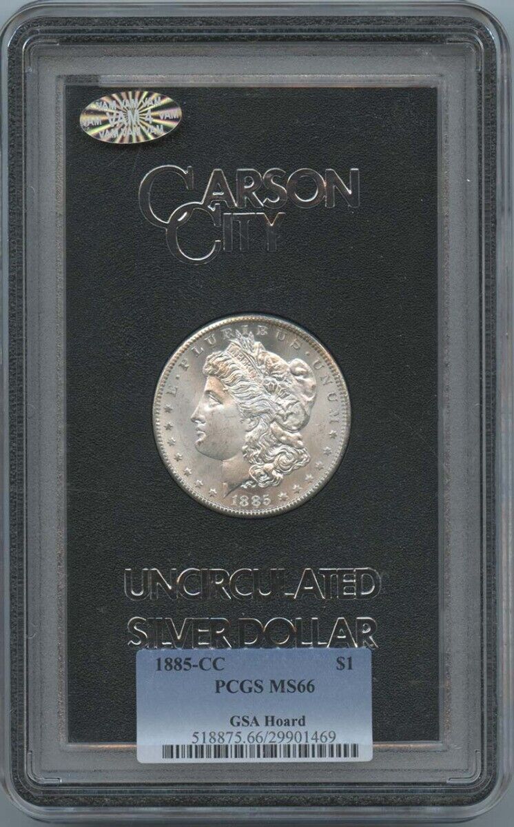 1885-CC Morgan Dollar GSA HOARD S$1 PCGS MS66